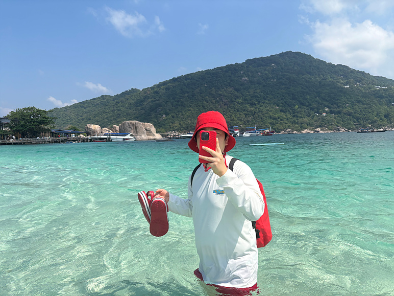 코사무이 신혼여행 중 낭유안에서 한 컷